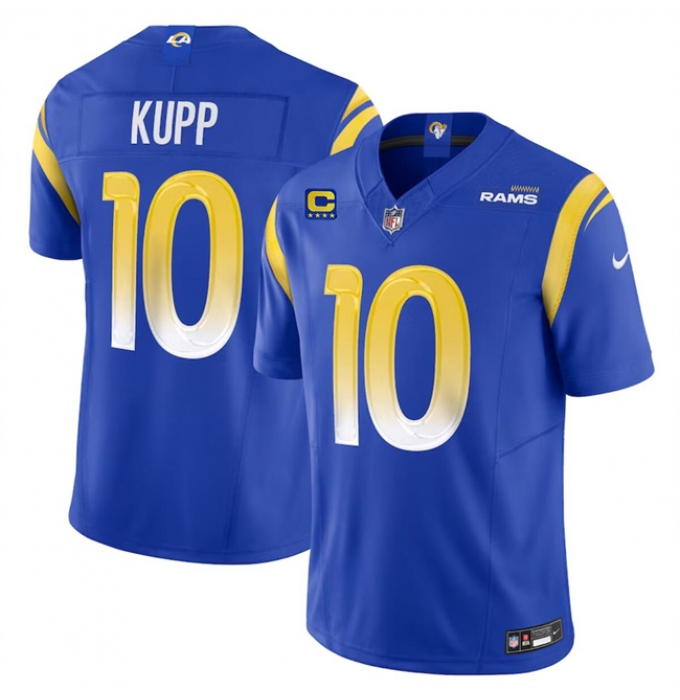 Men's Los Angeles Rams #10 Cooper Kupp Royal 2024 F.U.S.E With 4-Star C Vapor Limited Stitched Jersey