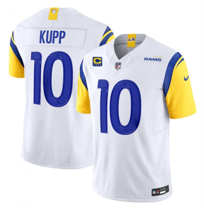 Men's Los Angeles Rams #10 Cooper Kupp White 2024 F.U.S.E With 4-Star C Vapor Untouchable Limited Alternate Stitched Jersey