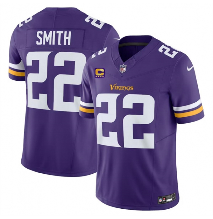 Men's Minnesota Vikings #22 Harrison Smith Purple 2024 F.U.S.E. With 4-Star C Vapor Untouchable Limited Stitched Jersey