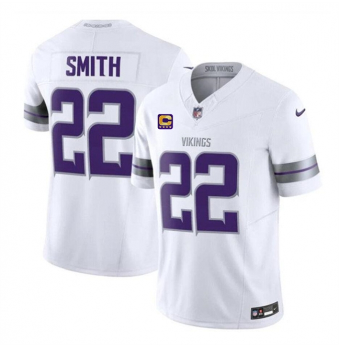 Men's Minnesota Vikings #22 Harrison Smith White 2024 F.U.S.E. With 4-Star C Winter Warrior Limited Stitched Jersey