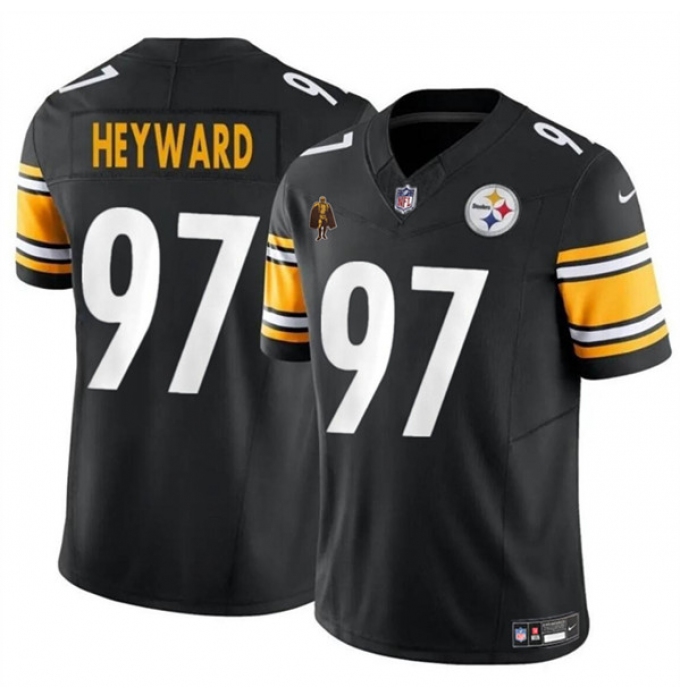 Men's Pittsburgh Steelers #97 Cameron Heyward Black F.U.S.E. With Walter Payton Vapor Limited Football Stitched Jersey