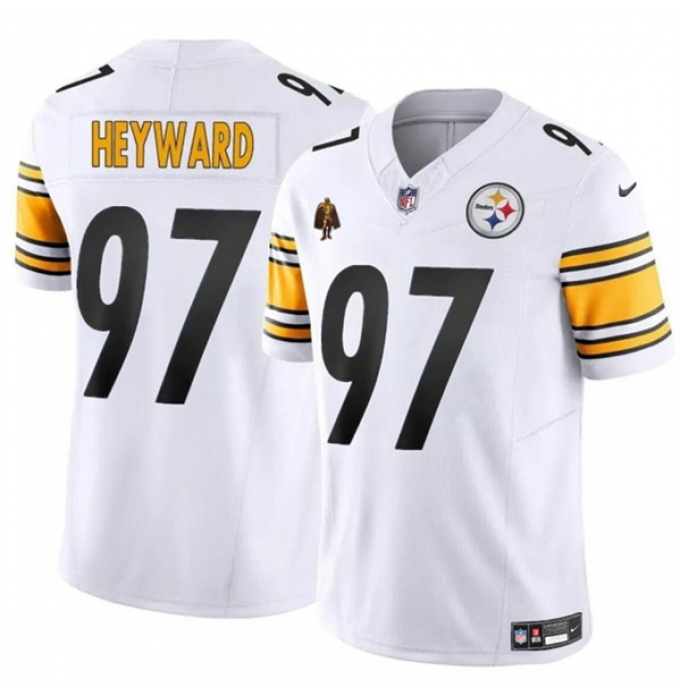 Men's Pittsburgh Steelers #97 Cameron Heyward White F.U.S.E. With Walter Payton Vapor Limited Football Stitched Jersey