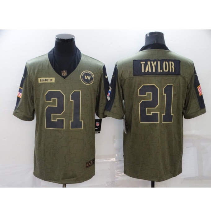 Men's Washington Redskins #21 Sean Taylor Nike Olive 2021 Salute To Service Limited Player Jersey