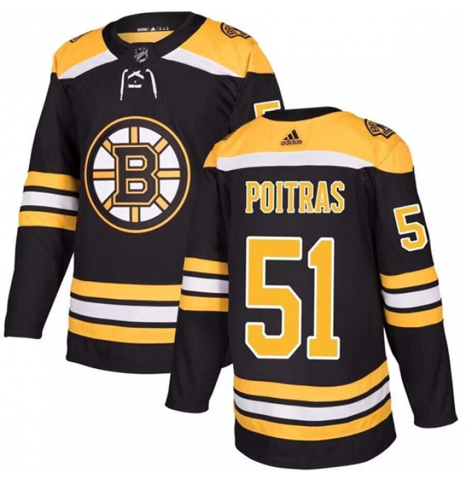 Men's Boston Bruins #51 Matt Poitras Black Stitched Jersey