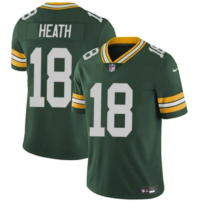 Men's Green Bay Packers #18 Malik Heath Green Vapor Untouchable Limited Stitched Jersey