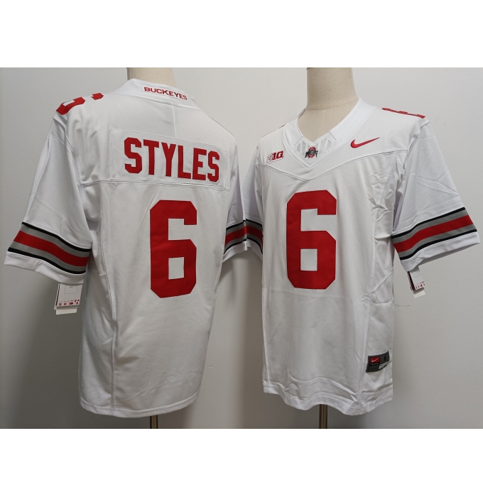 Men's Ohio State Buckeyes #6 Sonny Styles White FUSE College Football Jersey