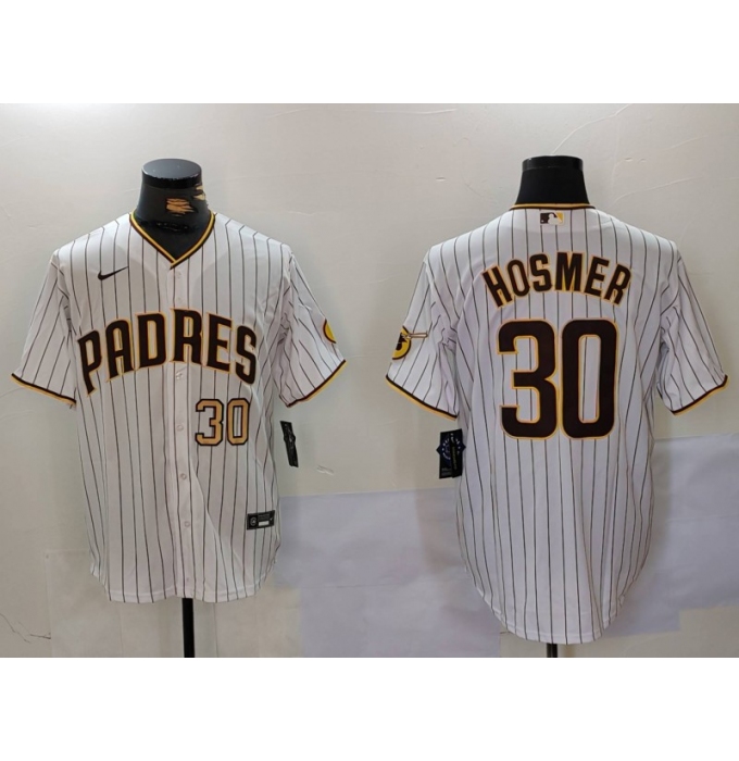 Men's San Diego Padres #30 Eric Hosmer White Stitched Cool Base Nike Jerseys