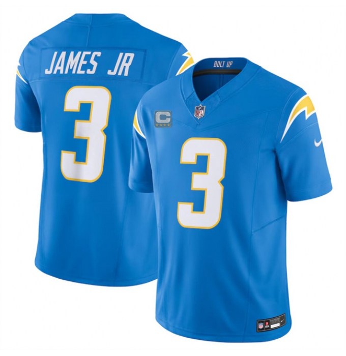 Men's Los Angeles Chargers #3 Derwin James Jr. Blue 2024 F.U.S.E. With 4-Star C Vapor Untouchable Limited Stitched Jersey