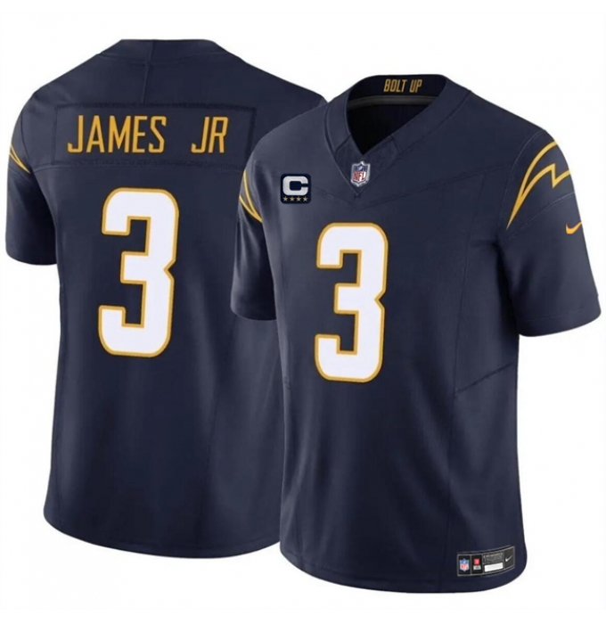 Men's Los Angeles Chargers #3 Derwin James Jr. Navy 2024 F.U.S.E. With 4-Star C Vapor Untouchable Limited Stitched Jersey