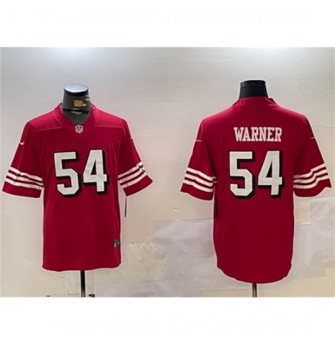 Men's San Francisco 49ers #54 Fred Warner Red Vapor Untouchable Limited Stitched Jersey