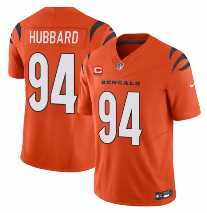 Men's Cincinnati Bengals #94 Sam Hubbard Orange 2024 F.U.S.E With 4-star C Vapor Untouchable Limited Football Stitched Jersey