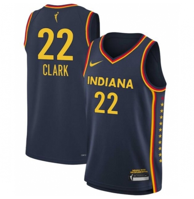 Women Indiana Fever Caitlin Clark #22 Navy Blue Stitched Basketball WNBA Jersey