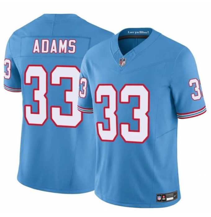 Men's Tennessee Titans #33 Jamel Adams Blue 2024 F.U.S.E. Throwback Vapor Limited Football Stitched Jersey