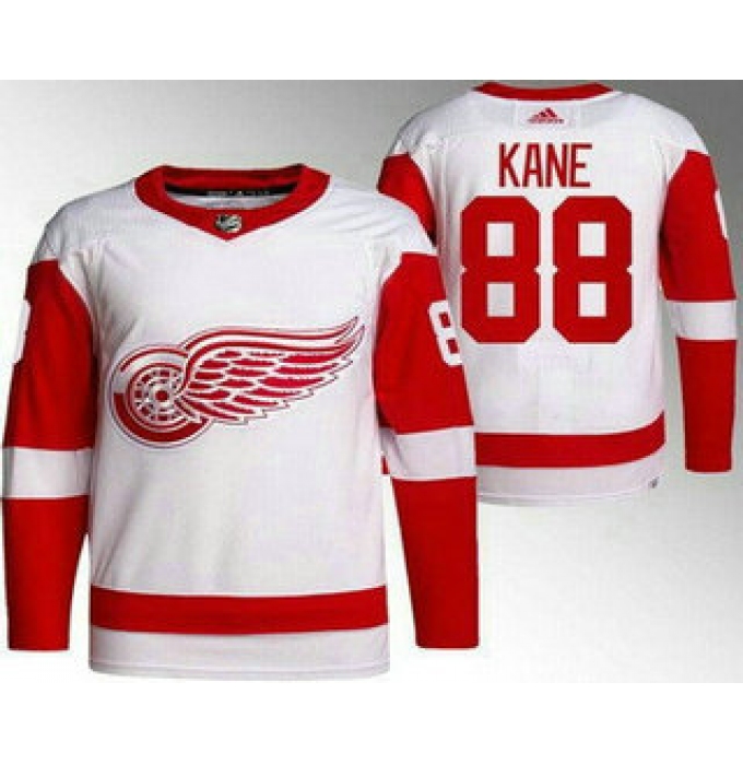 Men's Detroit Red Wings #88 Patrick Kane White Authentic Jersey