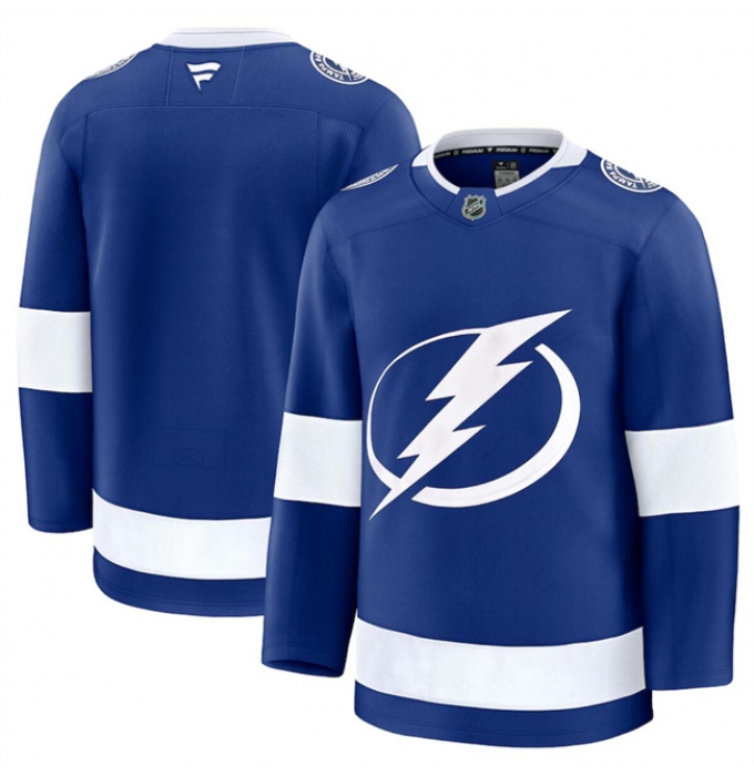 Men's Tampa Bay Lightning Blank Blue 2024-25 Home Stitched Hockey Jersey