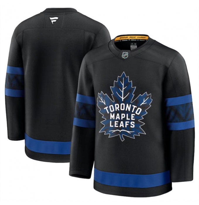 Men's Toronto Maple Leafs Blank Black 2024-25 Alternate Stitched Hockey Jersey