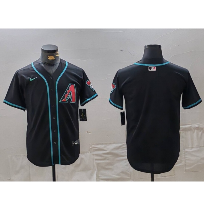 Men's Arizona Diamondbacks Blank Black Cool Base Limited Stitched Jersey