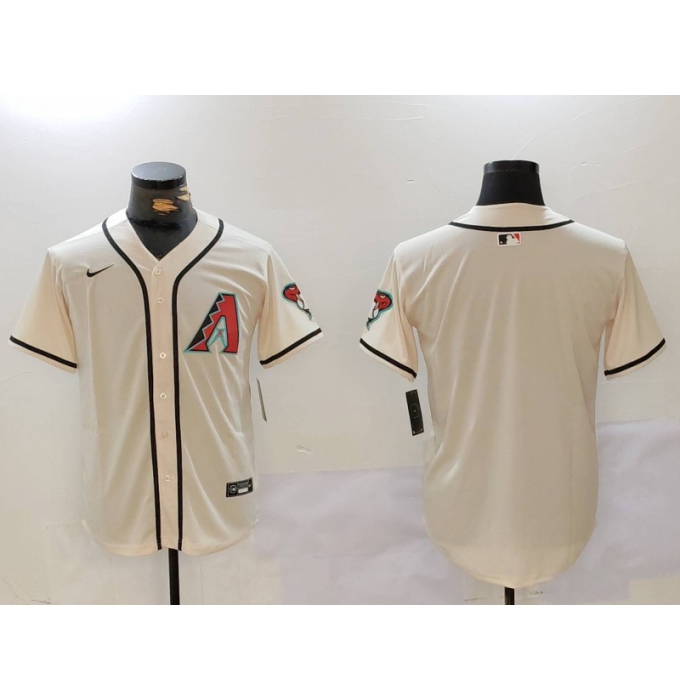 Men's Arizona Diamondbacks Blank Cream Cool Base Limited Stitched Jersey