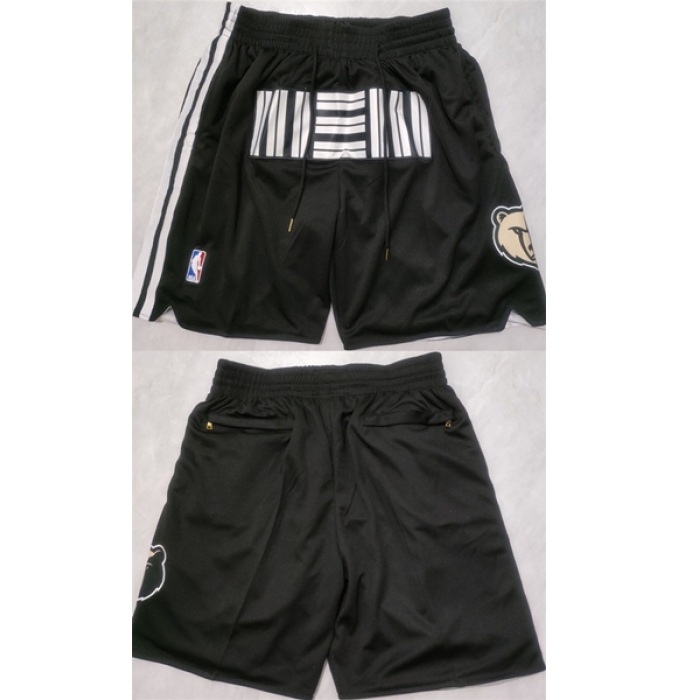 Men's Memphis Grizzlies Black City Edition Shorts (Run Small)