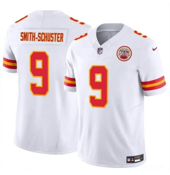 Men’s Kansas City Chiefs #9 JuJu Smith-Schuster White 2023 F.U.S.E Vapor Untouchable Limited Stitched Football Jersey