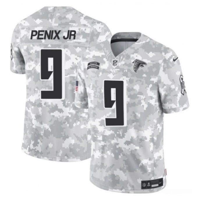 Youth Atlanta Falcons #9 Michael Penix Jr 2024 F U S E Arctic Camo Salute To Service Limited Stitched Football Jersey