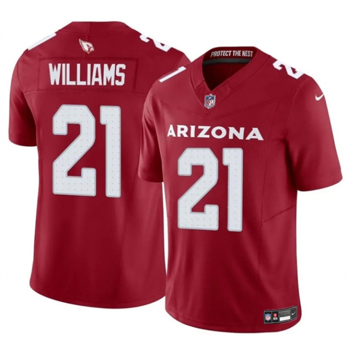 Men's Arizona Cardinals #21 Garrett Williams Red 2024 F.U.S.E. Vapor Untouchable Limited Stitched Jersey