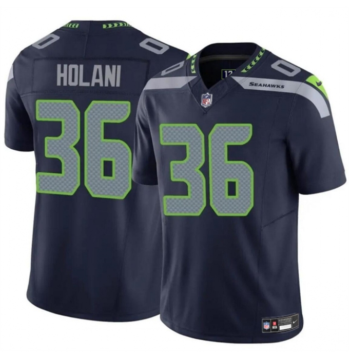 Men's Seattle Seahawks #36 George Holani Navy F.U.S.E Vapor Limited Football Stitched Jersey