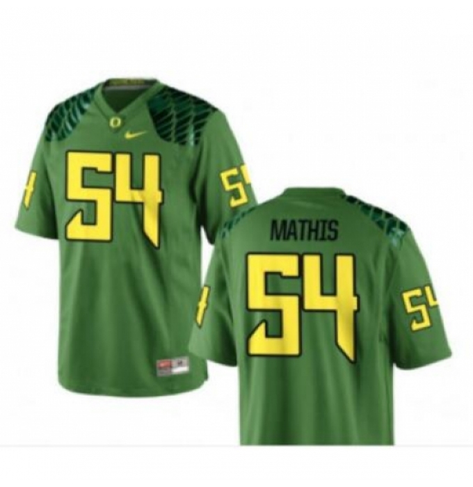 Men's Oregon Ducks #54 Dru Mathis Limited Alumni Player Green Jersey