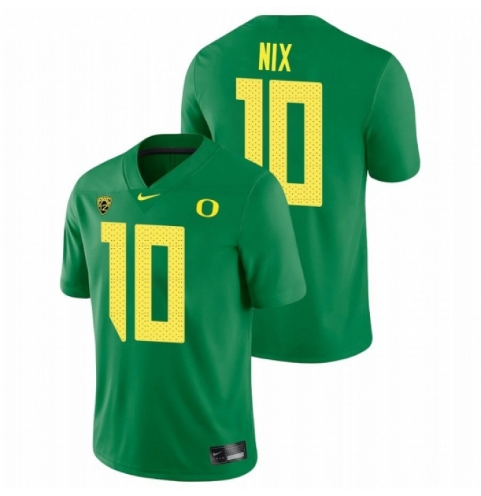 Men's Oregon Ducks Justin Herbert #10 Bo Nix Green Game Football Jersey