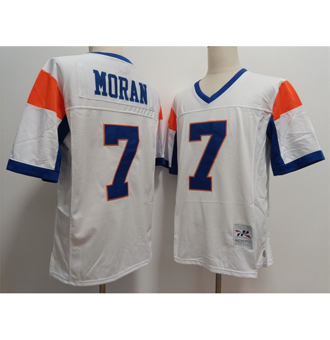 Blue Mountain State #7 Alex Moran White Stitched Football Jersey