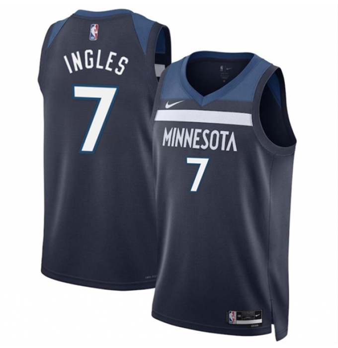 Men's Minnesota Timberwolves #7 Joe Ingles 2024 Icon Edition navy 75th Anniversary Swingman Stitched Jersey