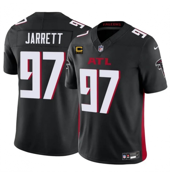 Men's Atlanta Falcons #97 Grady Jarrett Black 2024 F.U.S.E With 4-Star C Vapor Untouchable Limited Stitched Football Jersey