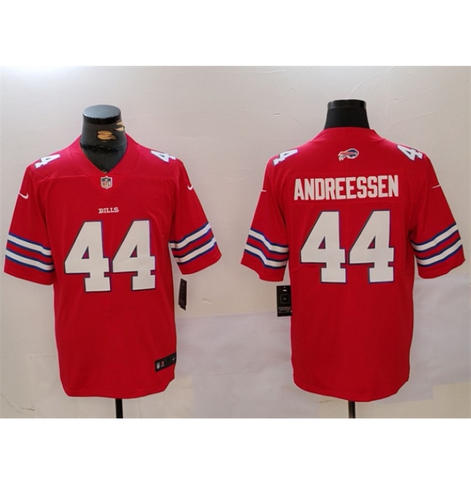 Men's Buffalo Bills #44 Joe Andreessen Red Vapor Untouchable Limited Stitched Jersey